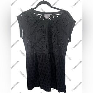 Vanessa virginia Anthropologie Black Dre Oversized Small